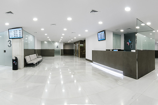 Recepción hospital Delfos