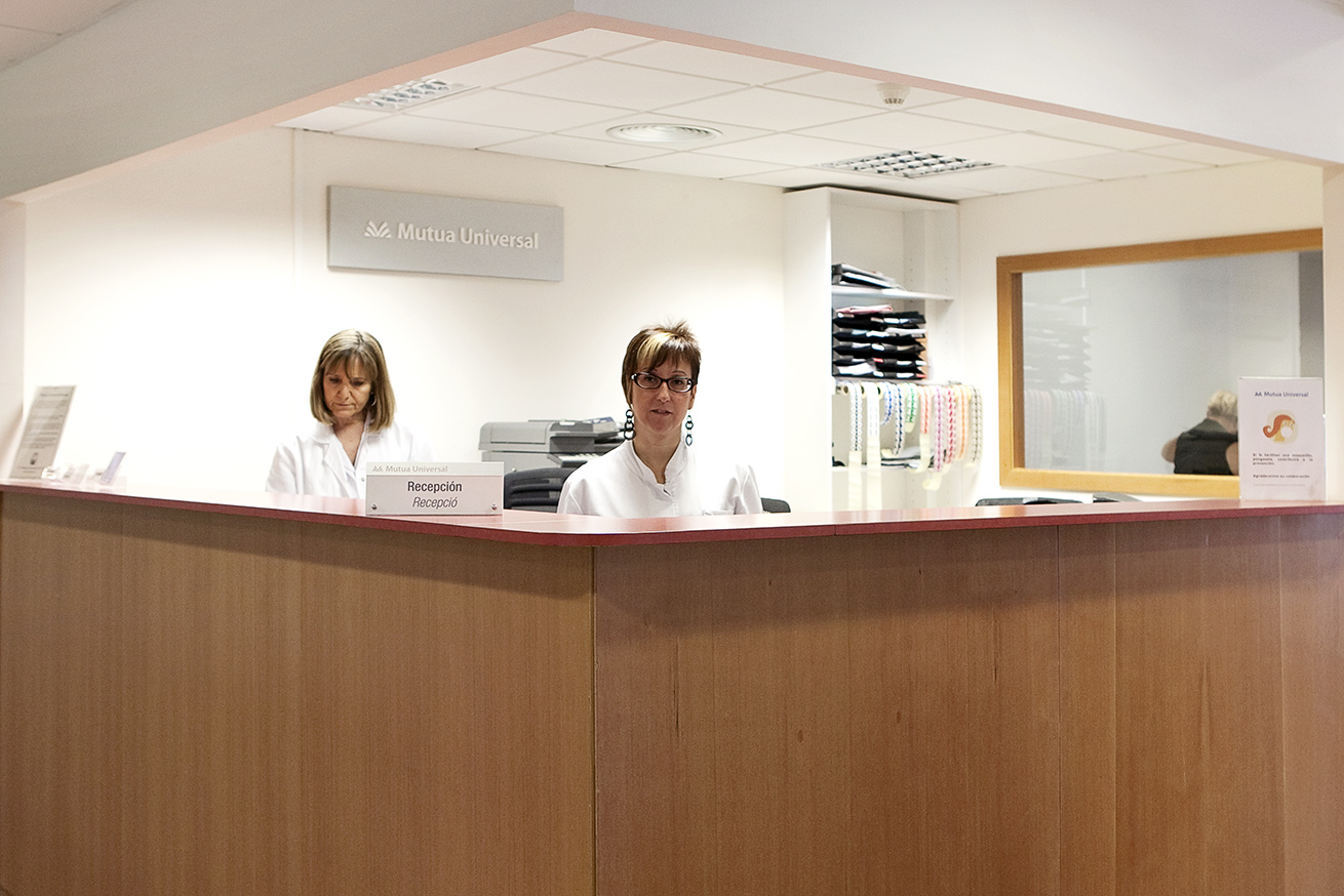 Recepción área de control hospitalario